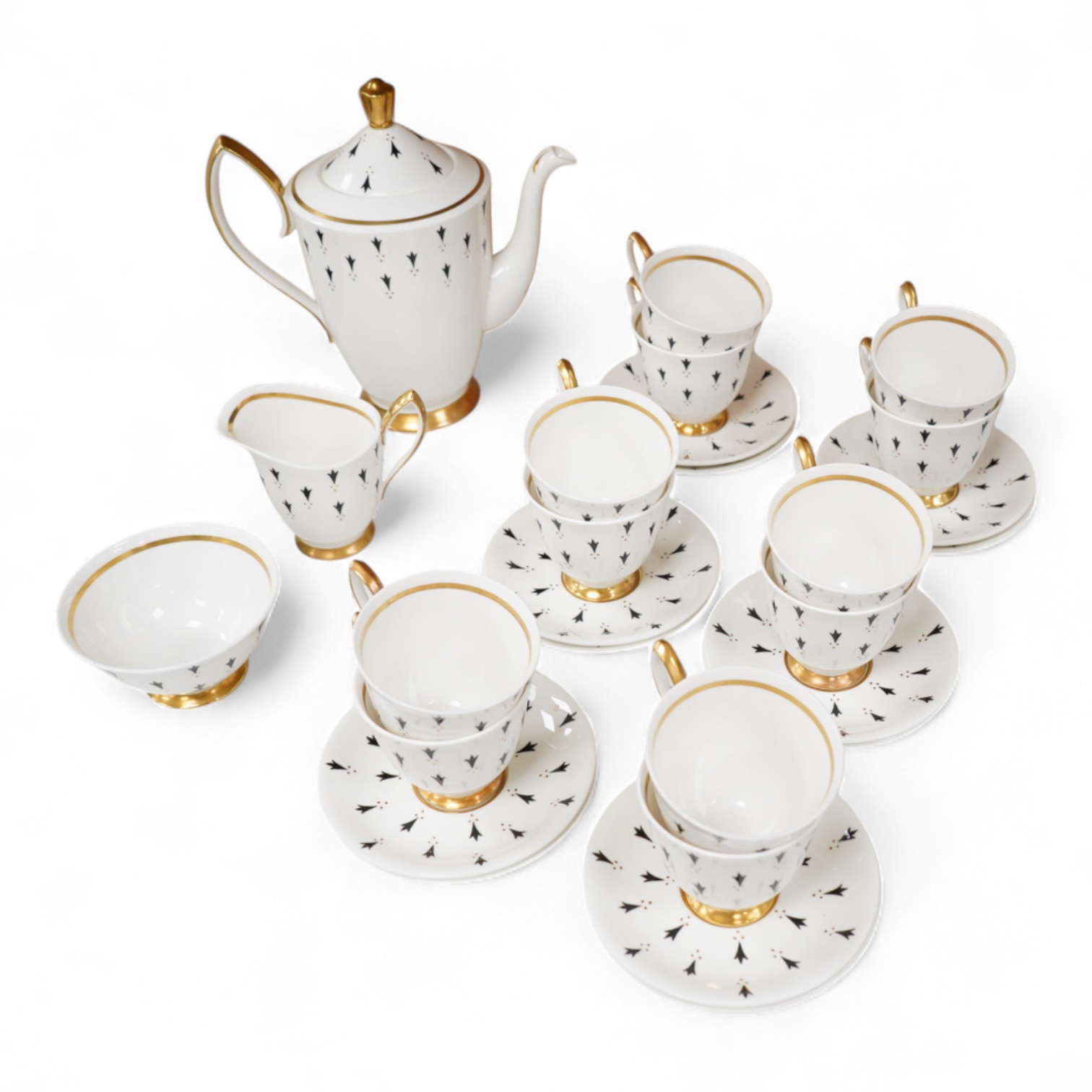 A Royal Albert bone china ‘Ermine’ coffee service